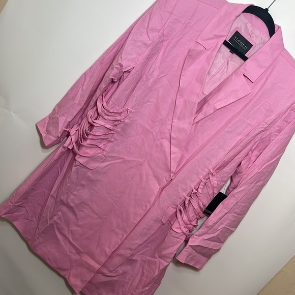 Eloquii Blazer pink 20 Dress with Lace up Detail - Picture 7 of 12